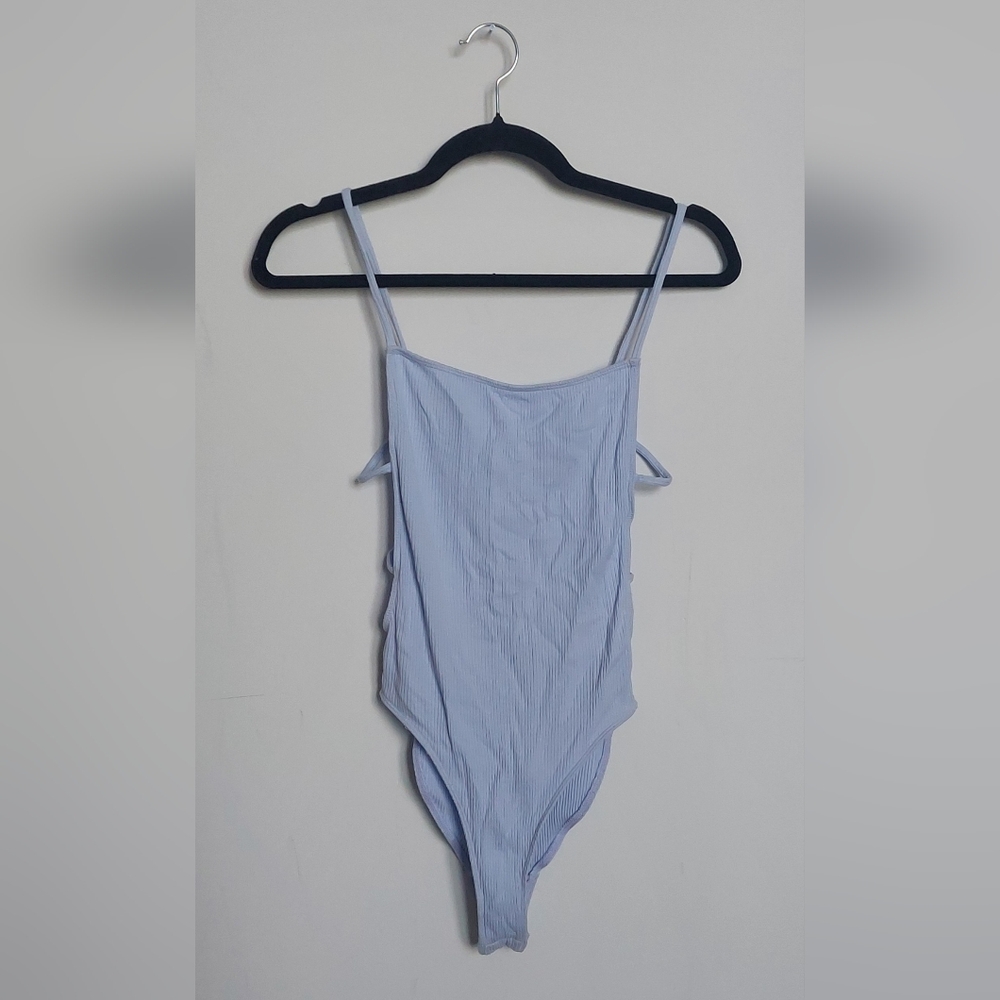 Urban Outfitters Sky Blue Strappy Bodysuit Size Small